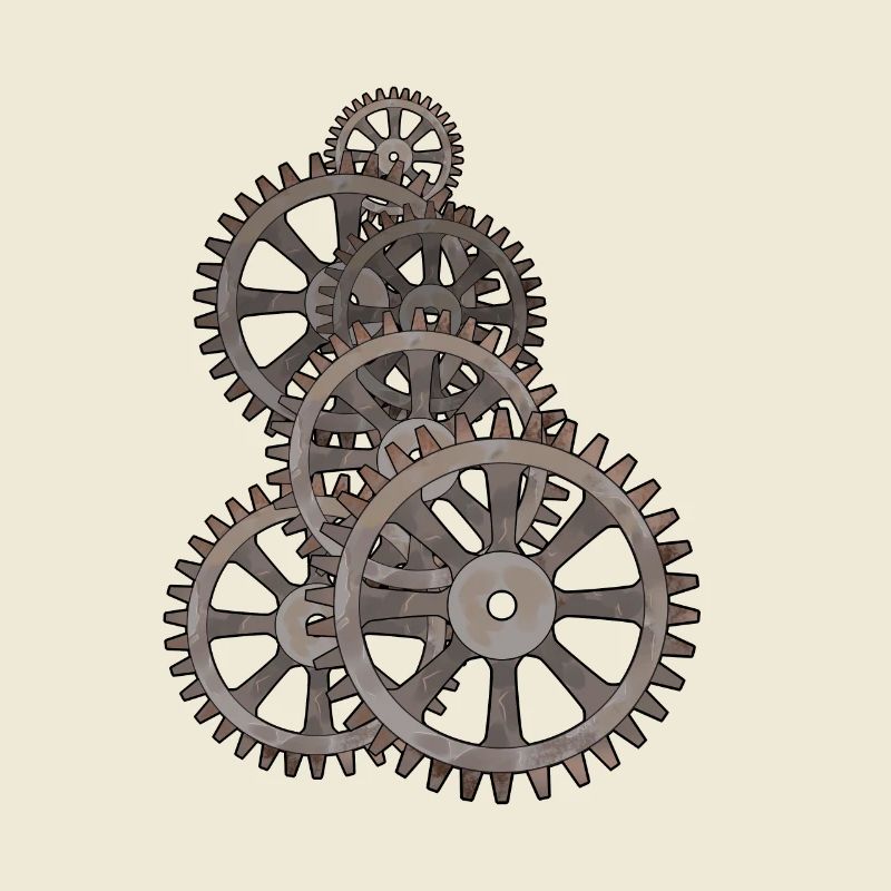 Wheels Clockwork Gears Machine