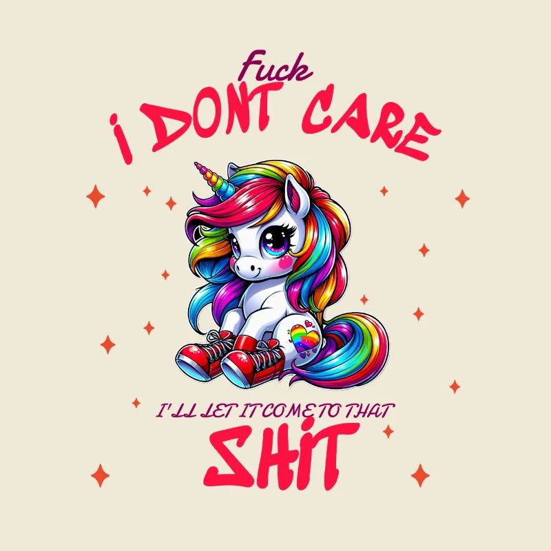 I Don’t Care Einhorn Statement design