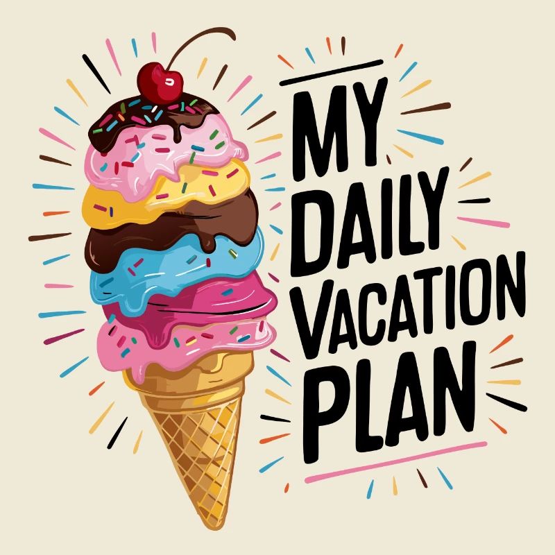 Lachende Eistüte Lustiges Eiscreme Design Spruch