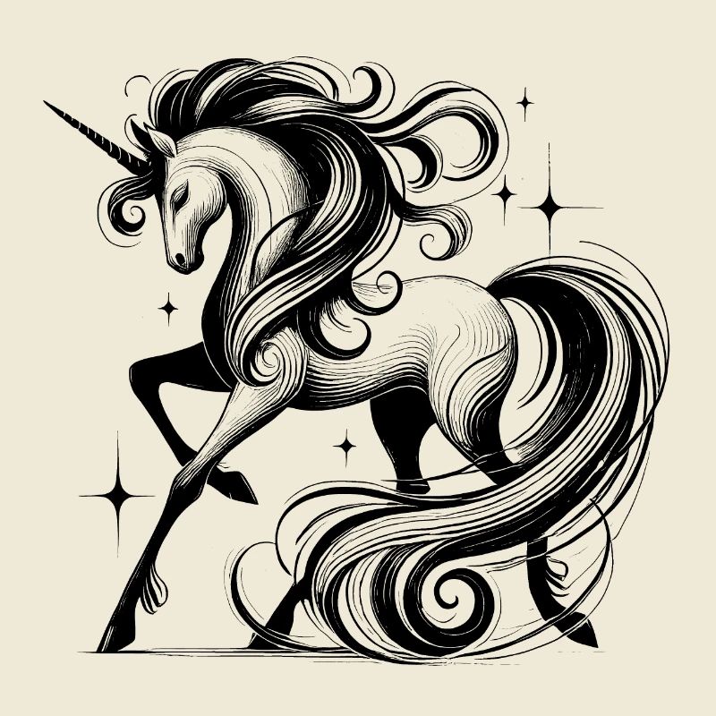 Raffinierte Einhorn-Silhouette