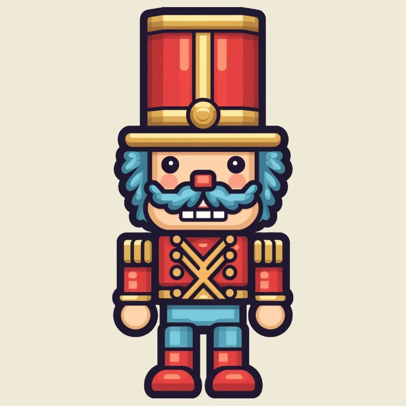 pixelated nutcracker