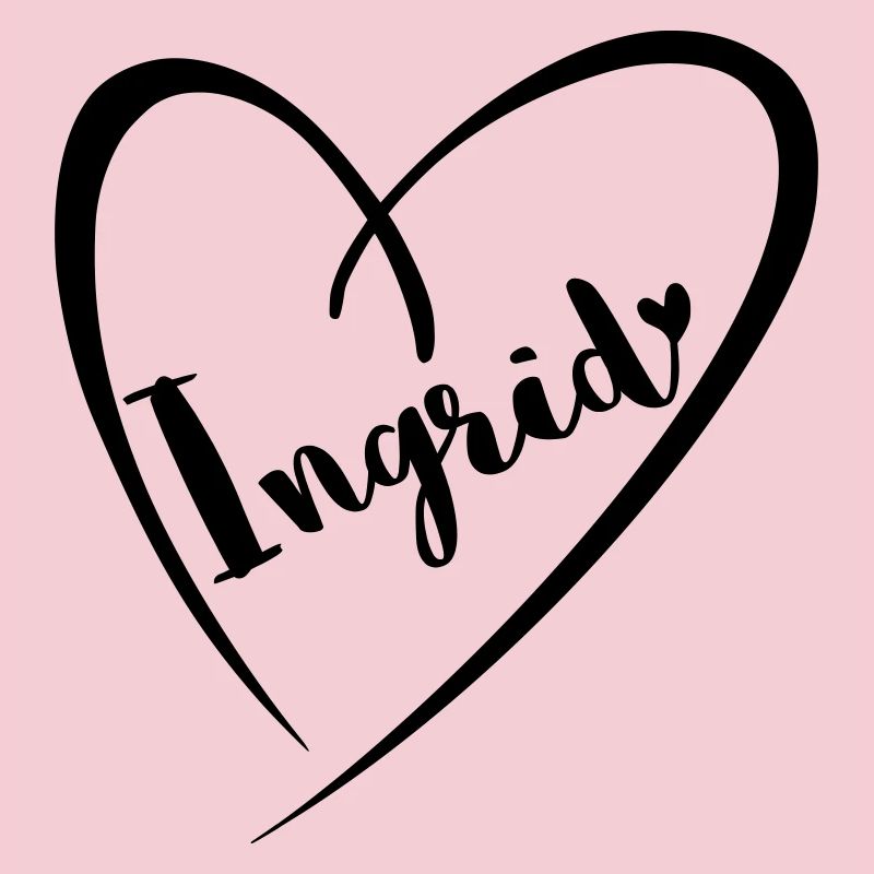 Ingrid surname First name in heart frame