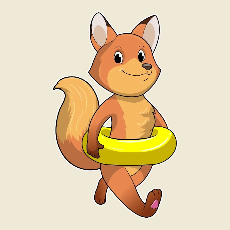 Fuchs mit Rettungsring