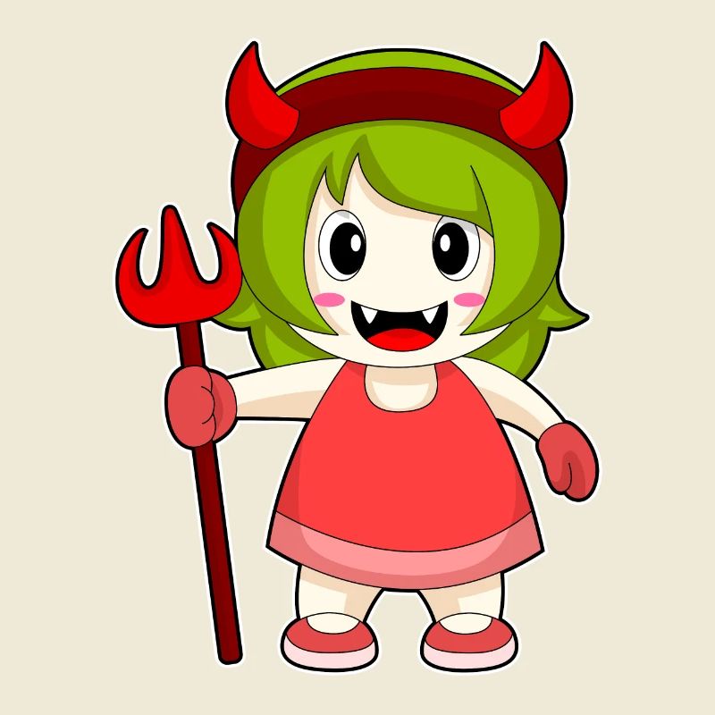 Girls Halloween Devil Trident