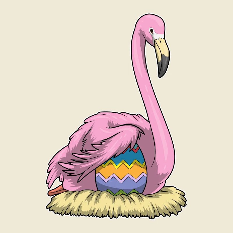 Flamingo Easter Easter Egg Nest