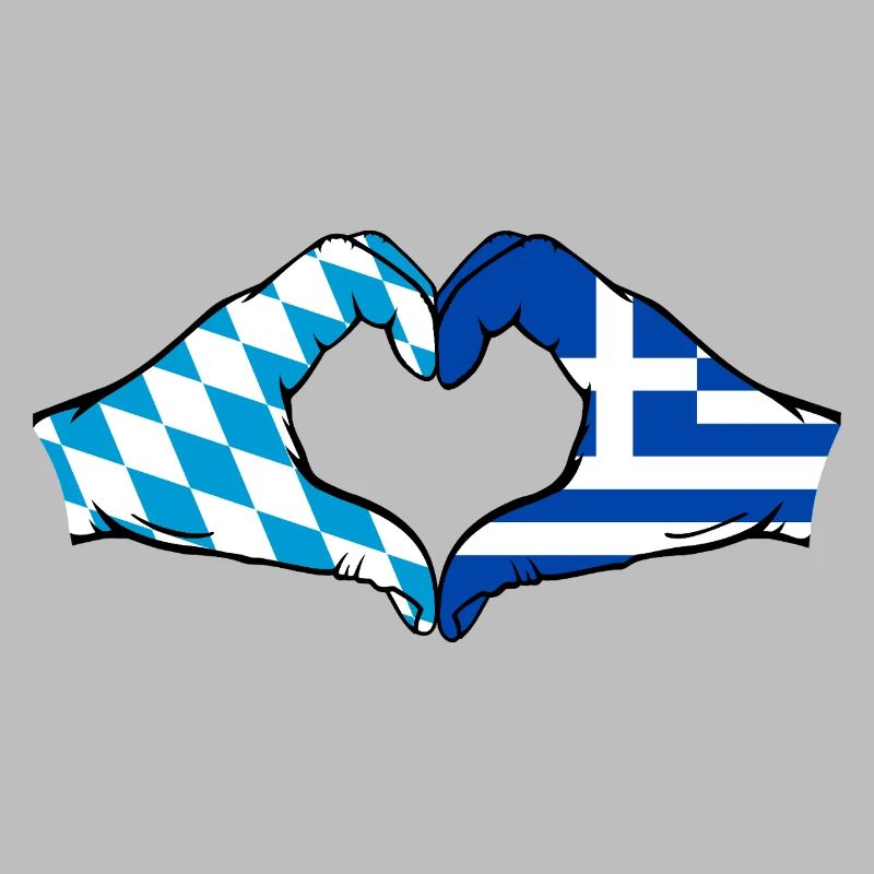 Bavière, Grèce, Drapeau, Aiguilles, Coeur