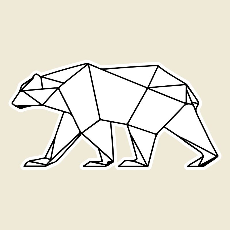 Polar Bär Polygon Eisbär Symbol