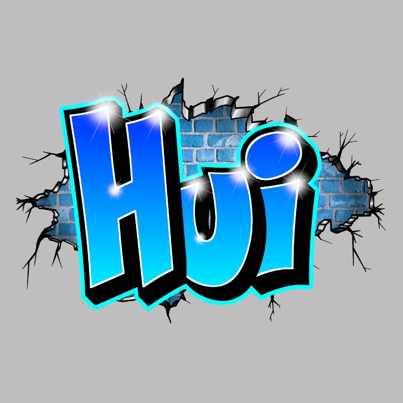 Graffiti HUI imprimable sur tout support