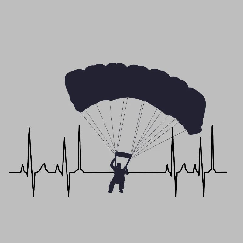 Parachuting paragliding cardiogram