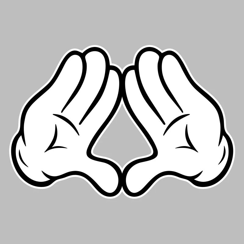 Hands Diamond Pyramid Triangle Rhombus Comic Style