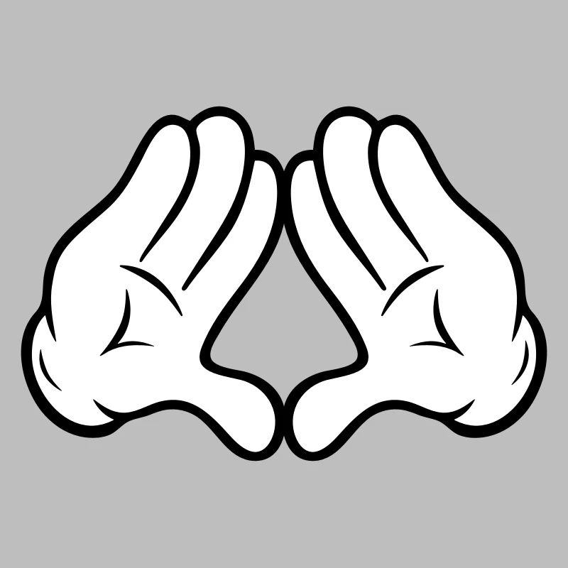 Comic Style Hands Diamond Pyramid Triangle Diamond
