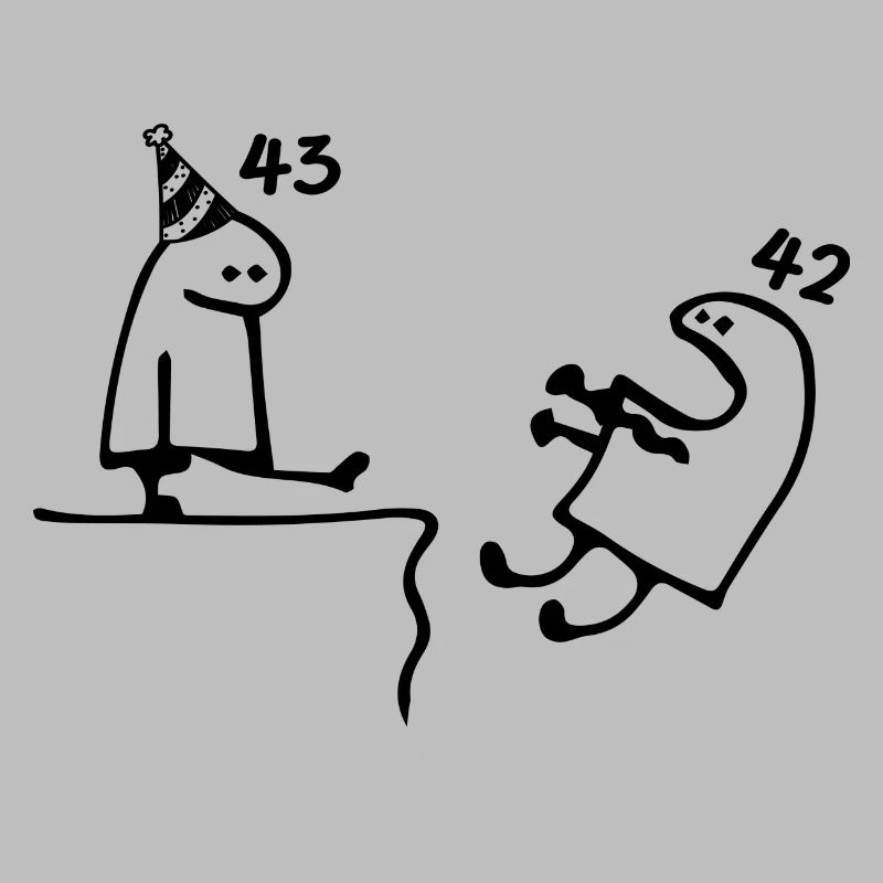 43 ans : Adieu âge 42 ans, Joyeux 43e anniversaire