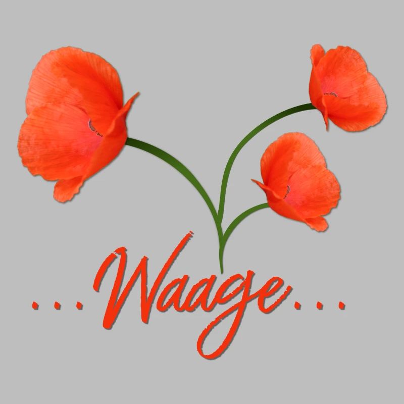 Waage Sternzeichen Waage Libra Mohn Klatschmohn