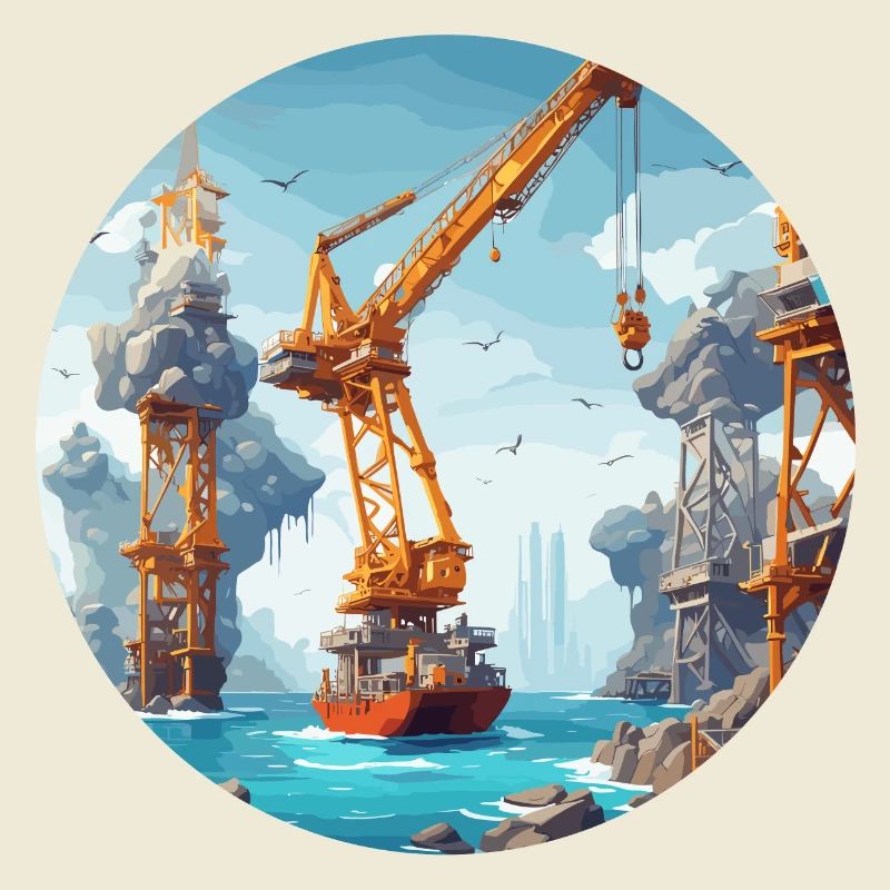 Crane / construction site / winch / crane system