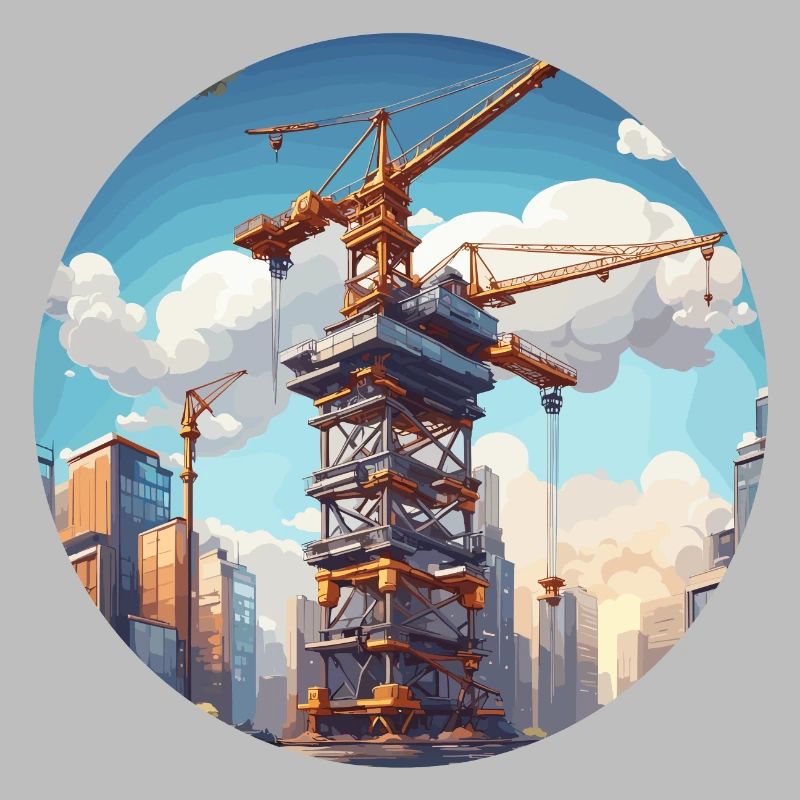 Crane / construction site / winch / crane system