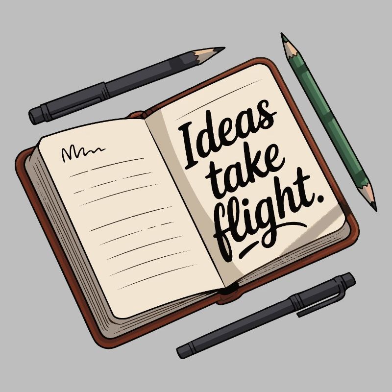 Ideas Take Flight Notebook Art