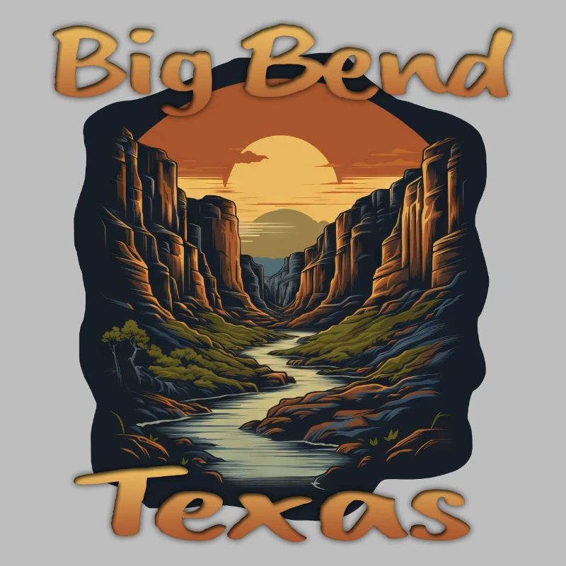Big Bend with mountains and river
