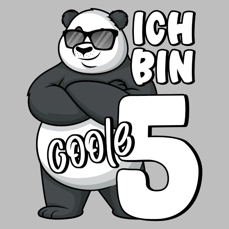 5. Geburtstag Junge 5 Jahre Panda Ich bin coole 5