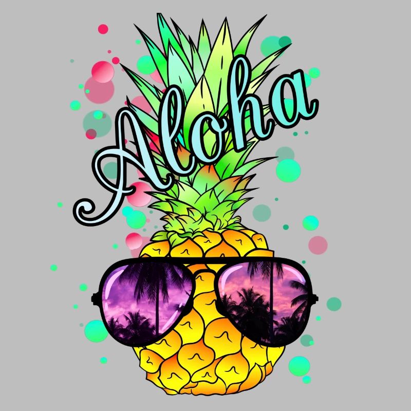 Aloha Ananas mit Sonnenbrille