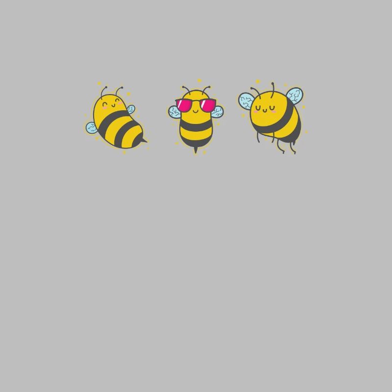 Three Cool Bees Animals Nature