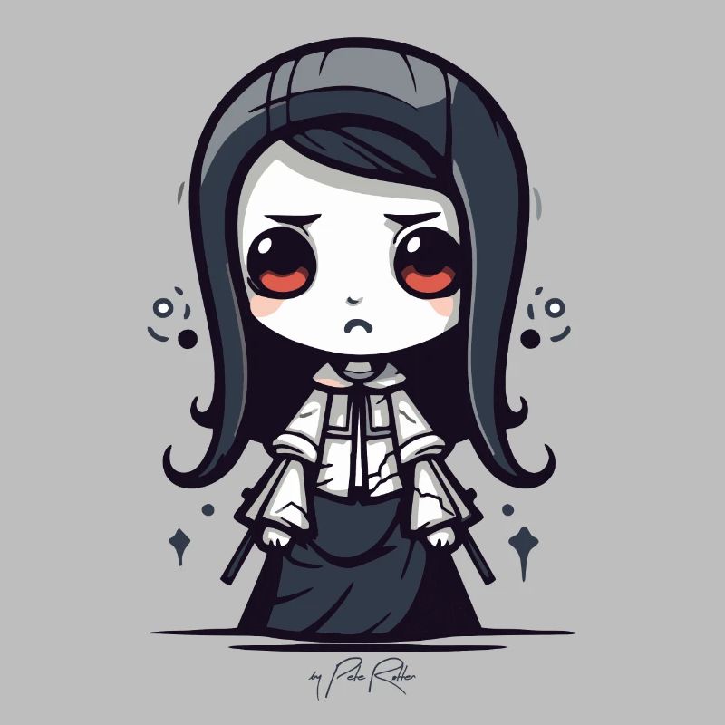 Chibi Japanisches Samurai-Mädchen