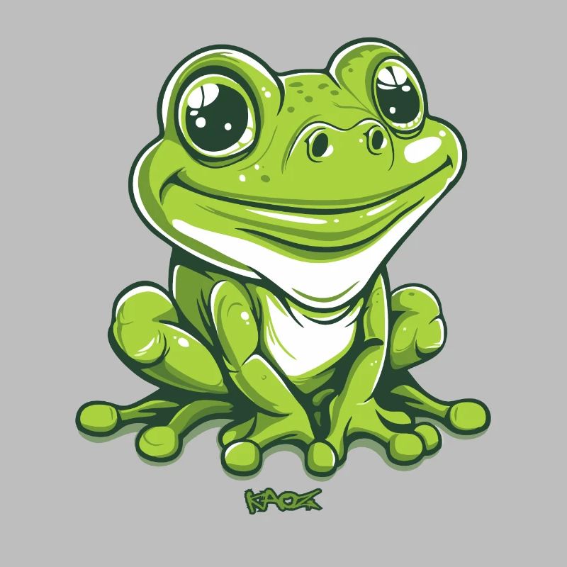 Big and friendly frog