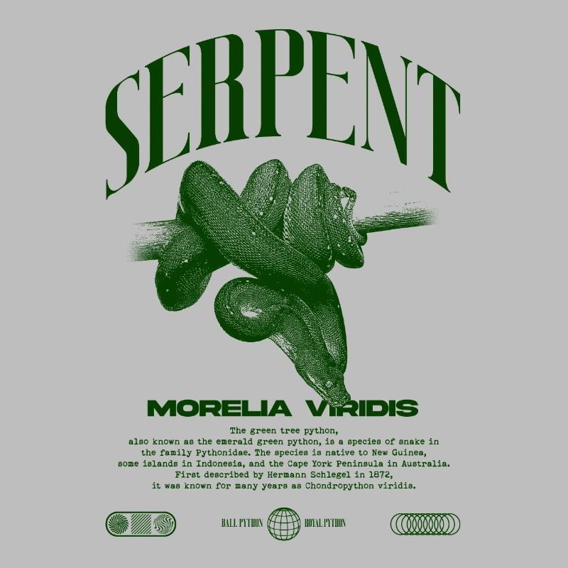 Green Tree Python Modern Reptile Keeper Streetwear