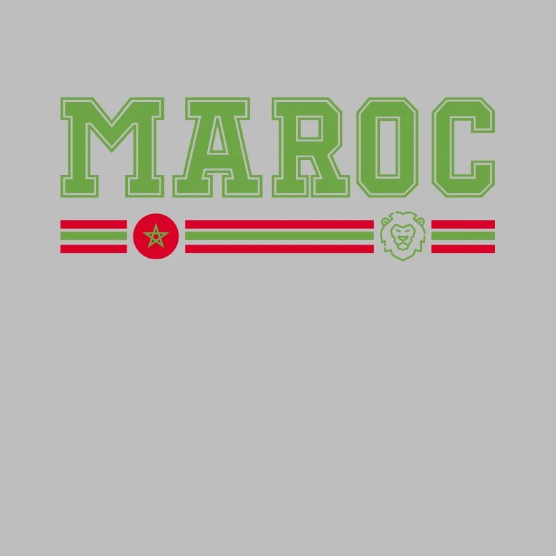 MAROC drapeau et emblème du Maroc. Supporters