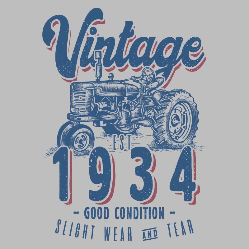 Oldtimer Traktor Farmer Geburtstag geboren 1934