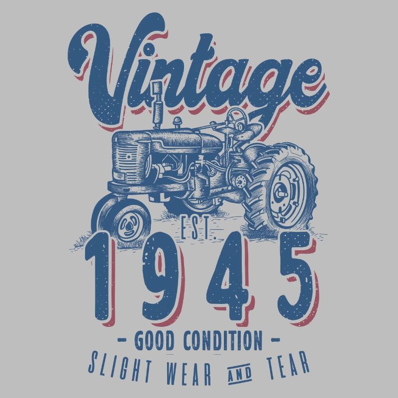 Oldtimer Traktor Farmer Geburtstag geboren 1945