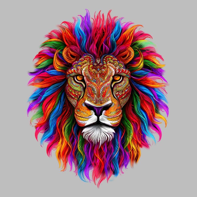 Psychedelischer Löwe