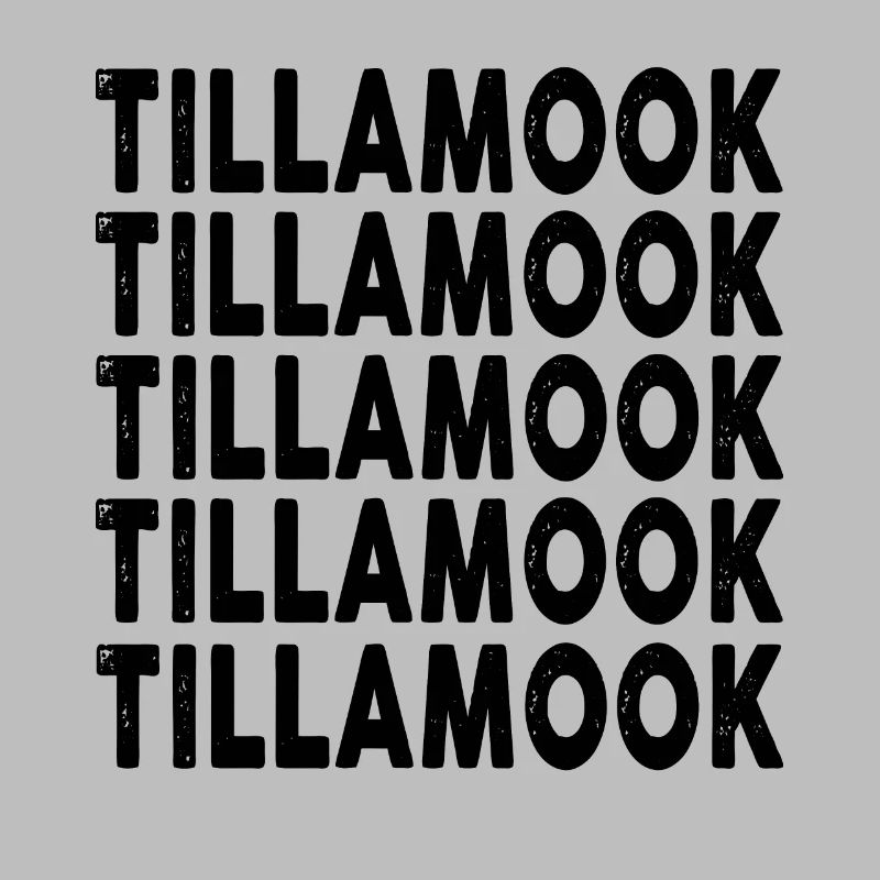 Tillamook County Oregon Rainbow Text Design