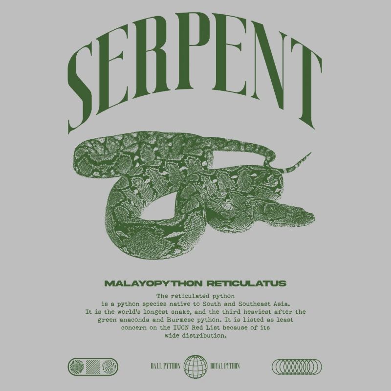 Retikulierte Python Reptile Keeper Streetwear