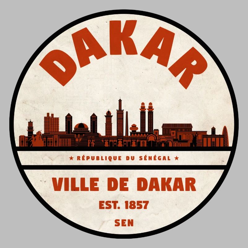 Dakar Skyline Retro-Emblem