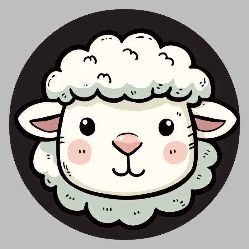 Cute Sheep Head