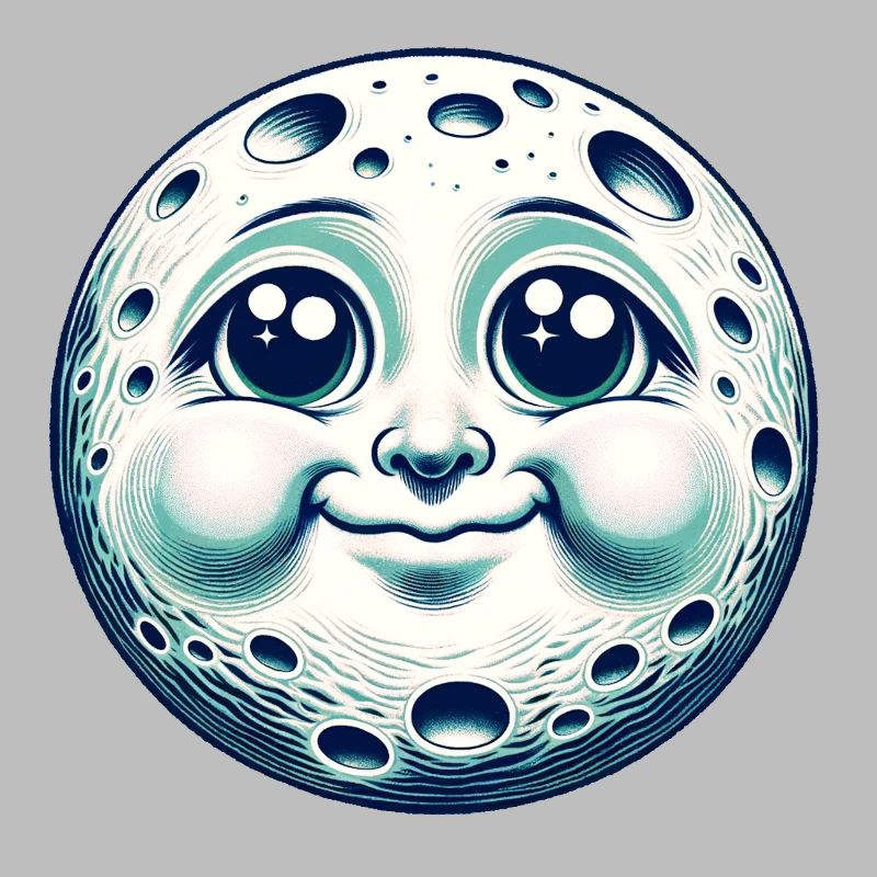 Drôle de lune avec visage