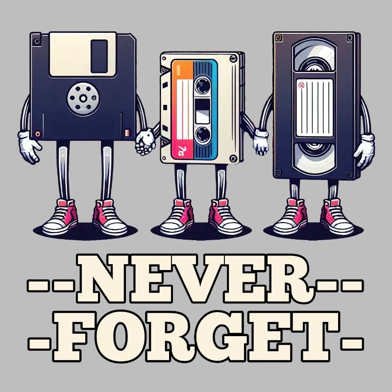 Floppy Disk, Cassette, VHS - Never Forget