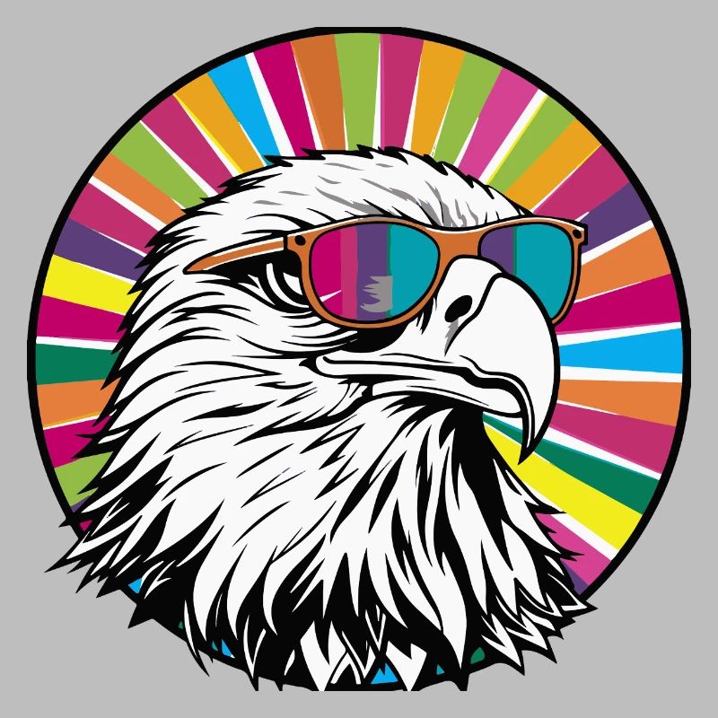 Eagle with sunglasses