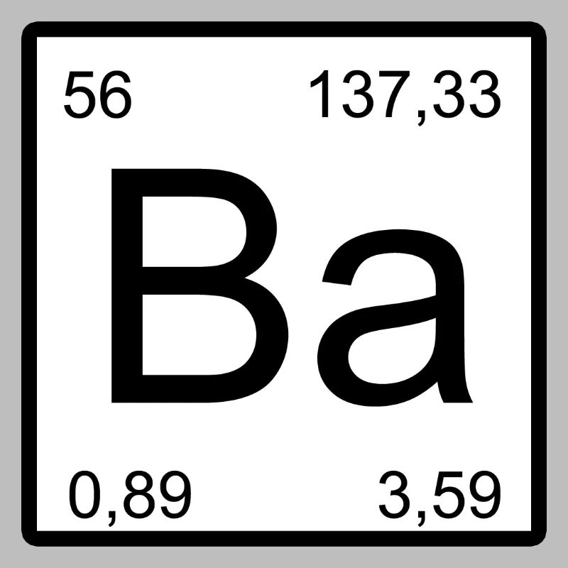 Ba Barium Element Style Design