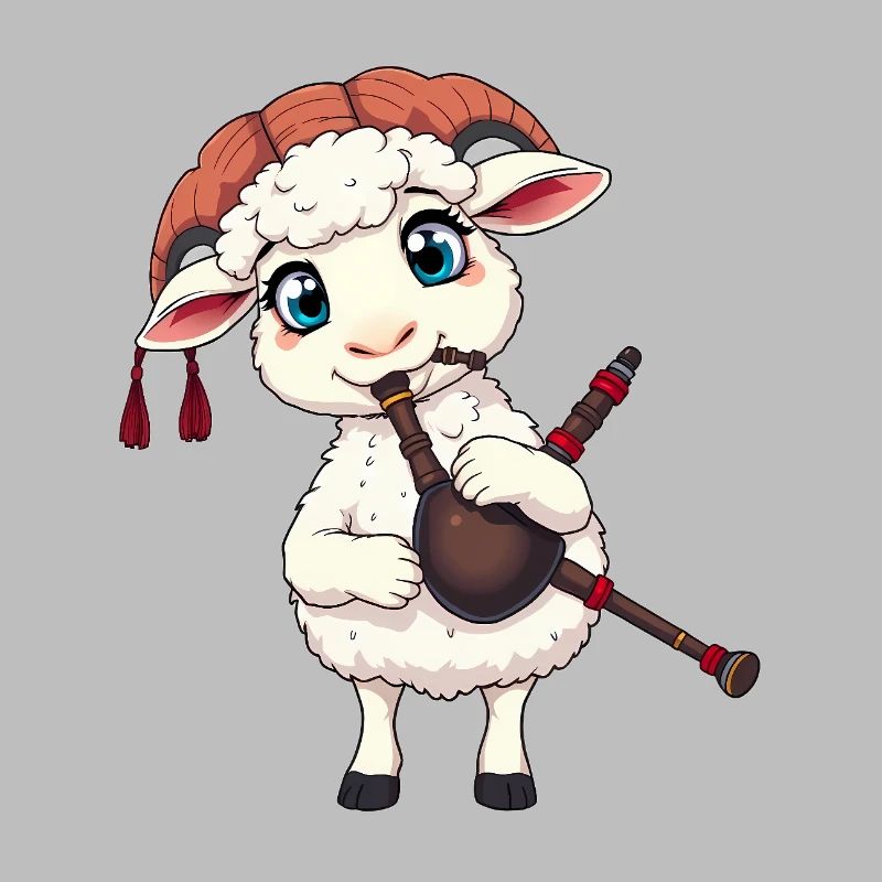 Musikerlamm mit Dudelsack