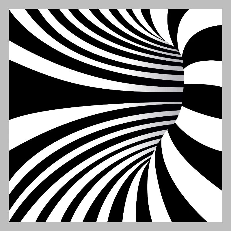 Hypnotic Black and White Waves