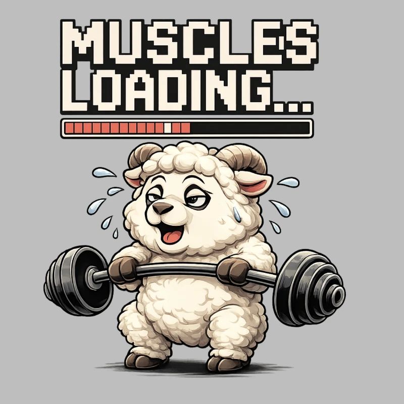 Muskel-Loading Lamm beim Krafttraining