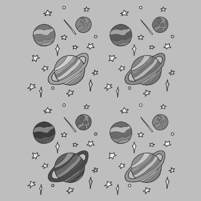 Planet pattern grayscale
