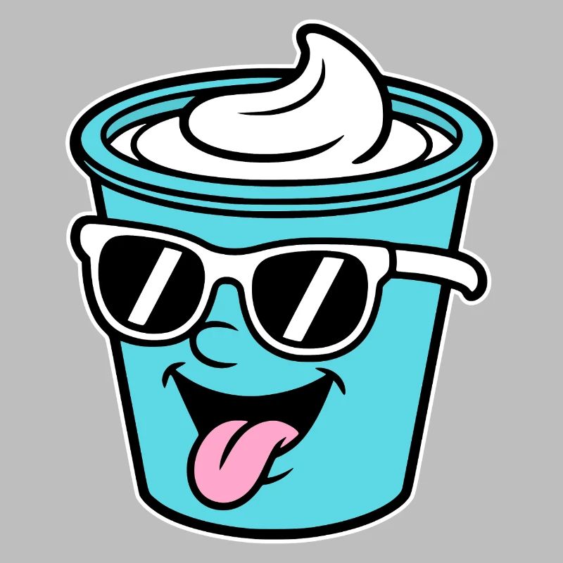 Becher Crème Frech Joghurt Rahm Sahne Eis Pudding