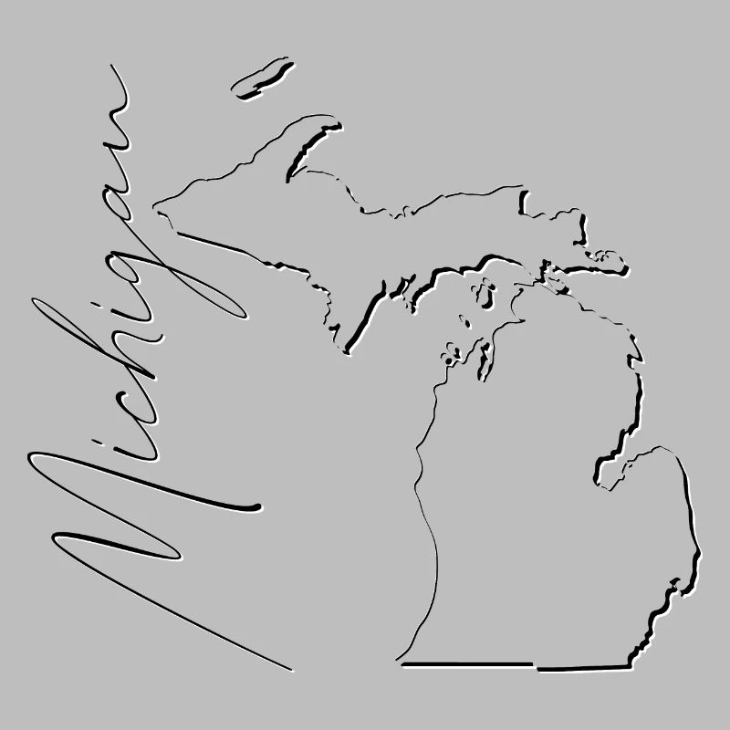 Michigan (United States) | Map | Shadow Script