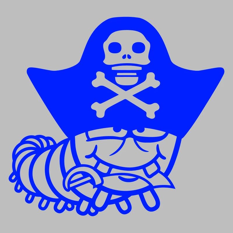 Caterpillar Sabre Pirate Captain Hat Funny Cute Comic