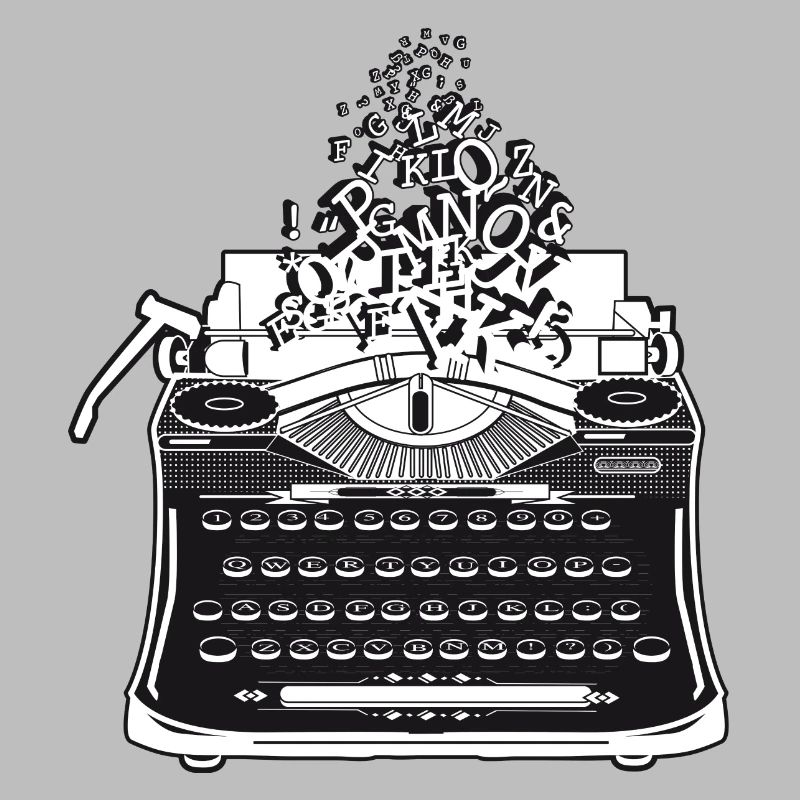 nostalgic antique typewriter with letters