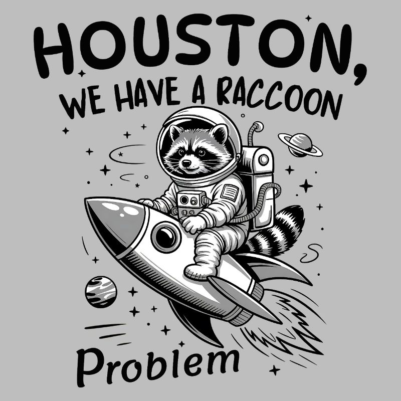 Houston We Have A Raccoon Problem Space Rocket