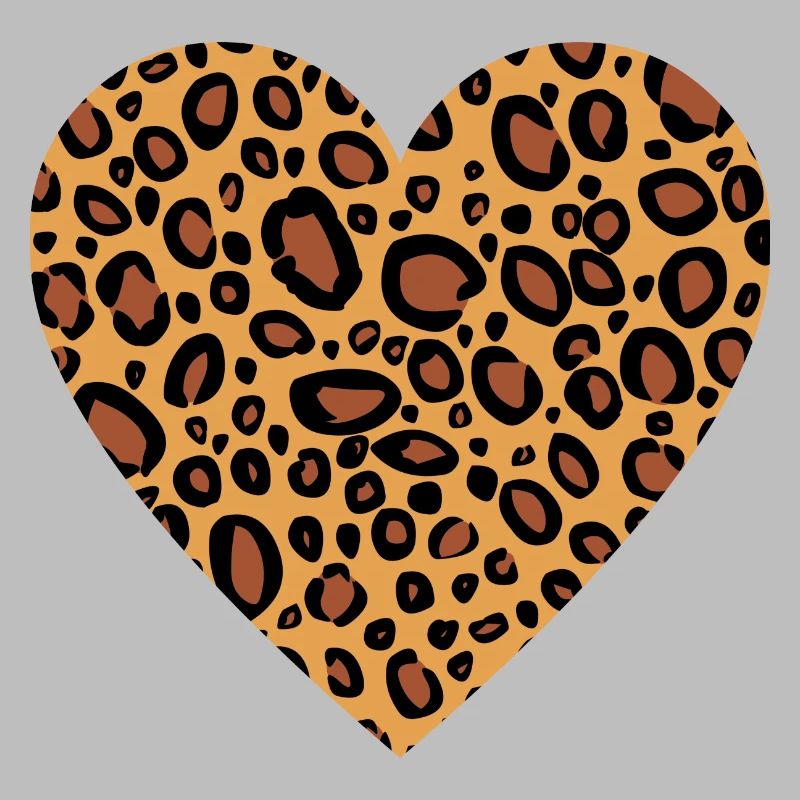 Leopard Print Heart Leopard Skin Pattern For Women