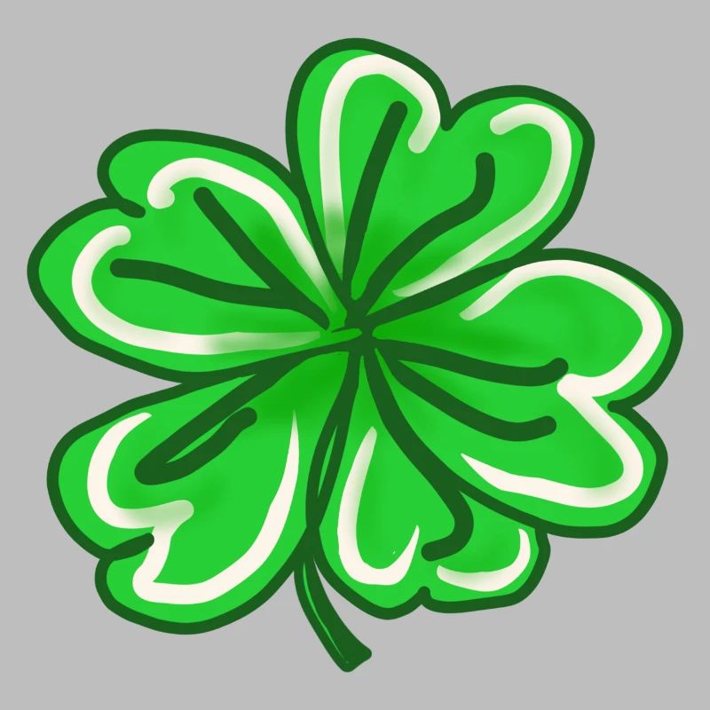 Shamrock Hand Painted Lucky Leaf St patricks day